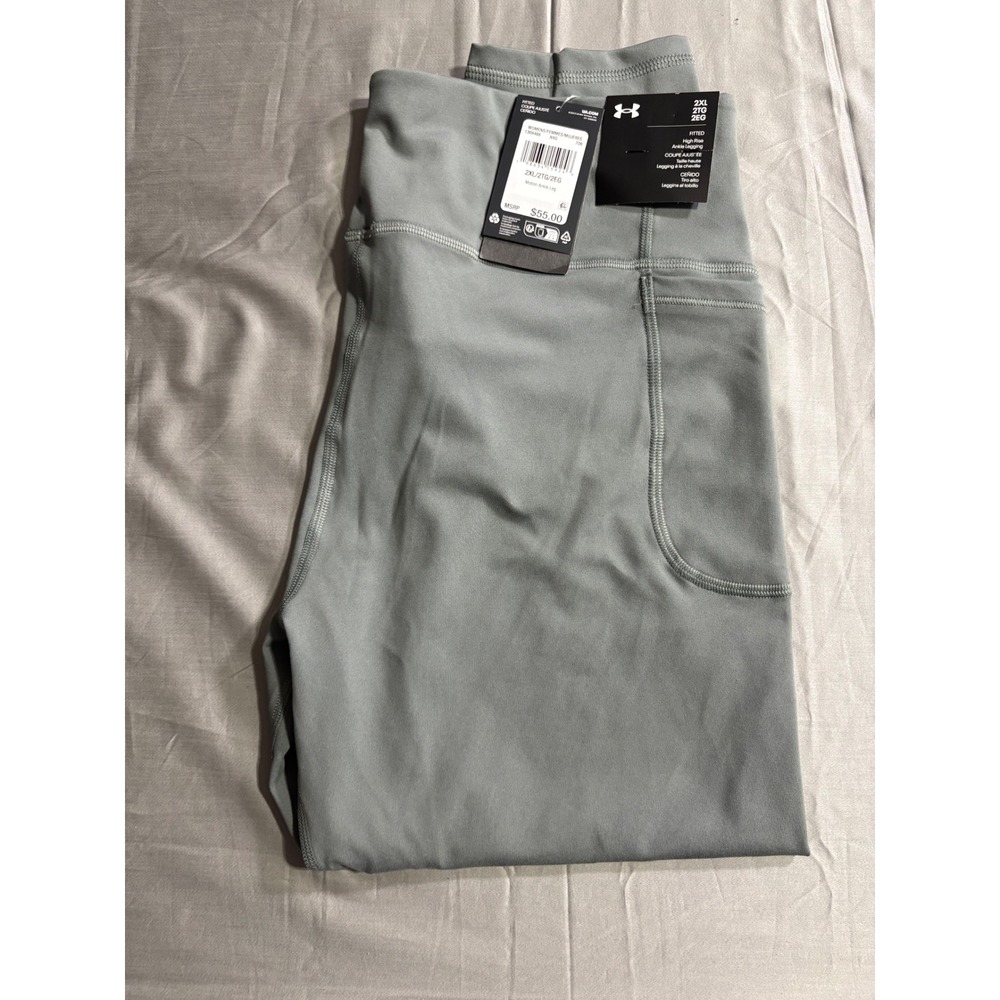 Under Armour Motion Ankle Leggings High Rise Sage Green 2XL 1361048-422